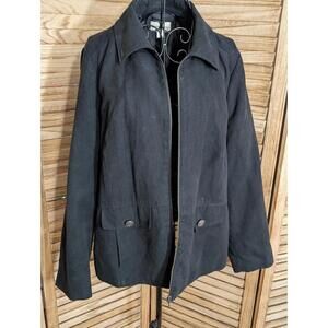 Studio Works Black Jacket ~ Zip Front ~ Size 16W Small Scuff Mark